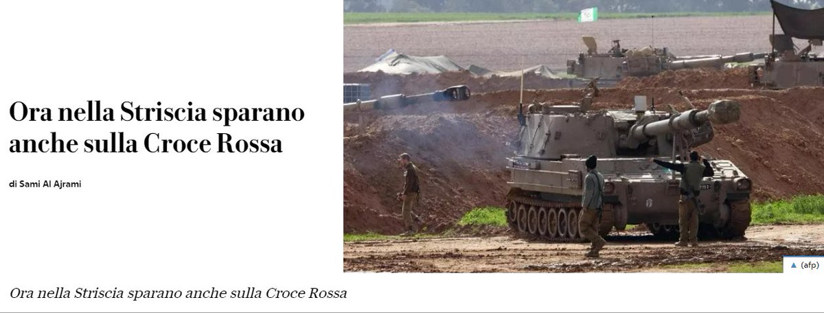 No, Repubblica. 

Non è al 110° giorno di offensiva nella Striscia di Gaza che viene colpita la Croce rossa. La Croce rossa viene colpita da ottobre, e anche prima.

E sopratutto manca il soggetto. Non "Sparano", ma "Israele spara" sulla Croce rossa.