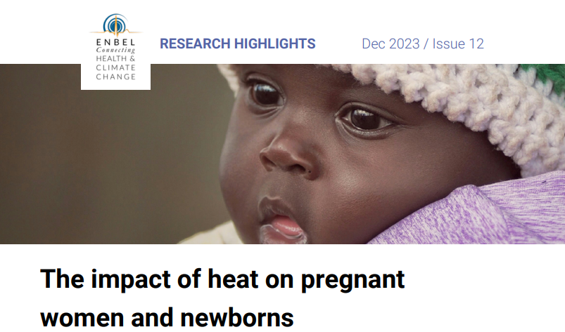 Connecting health and climate change (@enbel_h2020) on Twitter photo Extreme weather events, including exposure to high temperatures, affect the health & well-being of pregnant women and can cause adverse birth 
outcomes.
🌡️ENBEL research factsheet series
Issue 12: The impact of #heat on #PregnantWoman & #newborn 
➡️enbel-knowledge.eu/?category=Rese… Extreme weather events, including exposure to high temperatures, affect the health & well-being of pregnant women and can cause adverse birth 
outcomes.
🌡️ENBEL research factsheet series
Issue 12: The impact of #heat on #PregnantWoman & #newborn 
➡️enbel-knowledge.eu/?category=Rese…