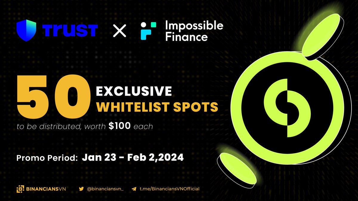 Wanna get an exclusive white-list opportunities for the Impossible Finance Launchpad featuring the @stratumexchange?

Follow these steps to participate in Trust Wallet x Impossible Finance campaign and own a whitelist spot worth $100 each👇

x.com/TrustWallet_Fi…