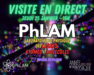 CNRS Hauts-de-France (@cnrs_hdf) on Twitter photo #AnnéePhysique 🎆 | N'oubliez pas la visite en direct sur Twitch du Laboratoire de Physique des Lasers, Atomes et Molécules <a href="/Phlam_Labo/">Laboratoire PhLAM</a> : c'est aujourd'hui à 16h !
Rendez-vous sur la chaine d'<a href="/ilizur/">Adrien Denèle</a> ⤵️
twitch.tv/ylizur #AnnéePhysique 🎆 | N'oubliez pas la visite en direct sur Twitch du Laboratoire de Physique des Lasers, Atomes et Molécules <a href="/Phlam_Labo/">Laboratoire PhLAM</a> : c'est aujourd'hui à 16h !
Rendez-vous sur la chaine d'<a href="/ilizur/">Adrien Denèle</a> ⤵️
twitch.tv/ylizur