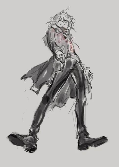 #ダンガンロンパ #danganronpa 还是狛枝凪斗 有参考照片的练习