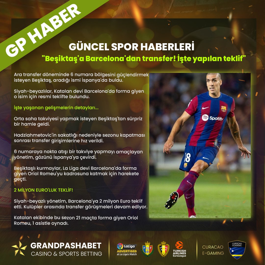 🌎#GRANDPASHABET HABER🌎 🔔'Beşiktaş'a Barcelona'dan transfer! İşte yapılan teklif' bit.ly/grandsosyal #grandpashabet #grandpasha #pashacasino