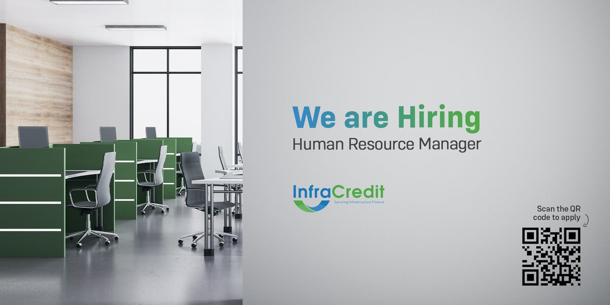 InfraCredit's tweet photo. InfraCredit is looking to hire a Human Resource Manager to join the team in Lagos, Nigeria. Passionate about making an impact? We would like to hear from you.
Please apply here: https://t.co/TWEstSmJpF
#InfraCredit #teamplayer https://t.co/waTQskYezb