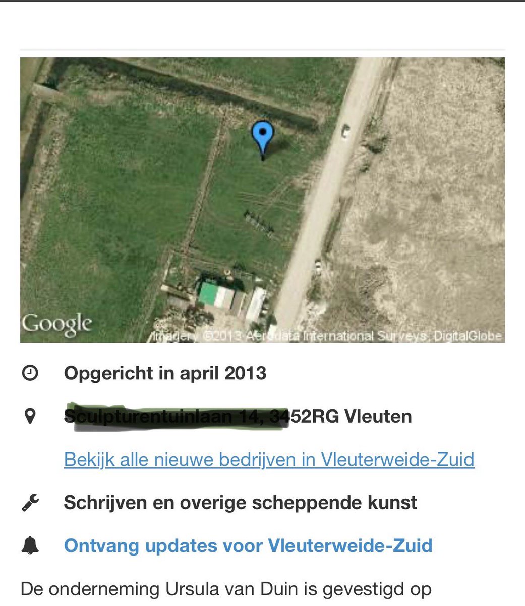 Ik woon nog wel steeds in Vleuten, weliswaar moederziel alleen op een leeg groen veld volgens Google. Maar daar hoor je dan weer niemand over. #Vleuten