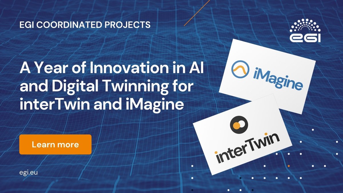 Our flagship #HorizonEU projects @eu_imagine and @interTwin_EU have received positive first-year reviews in late 2023, fueling our commitment to advancing #AI in aquatic sciences🌊as well as multidisciplinary #DigitalTwins🌍 ➡️go.egi.eu/Np8SQ