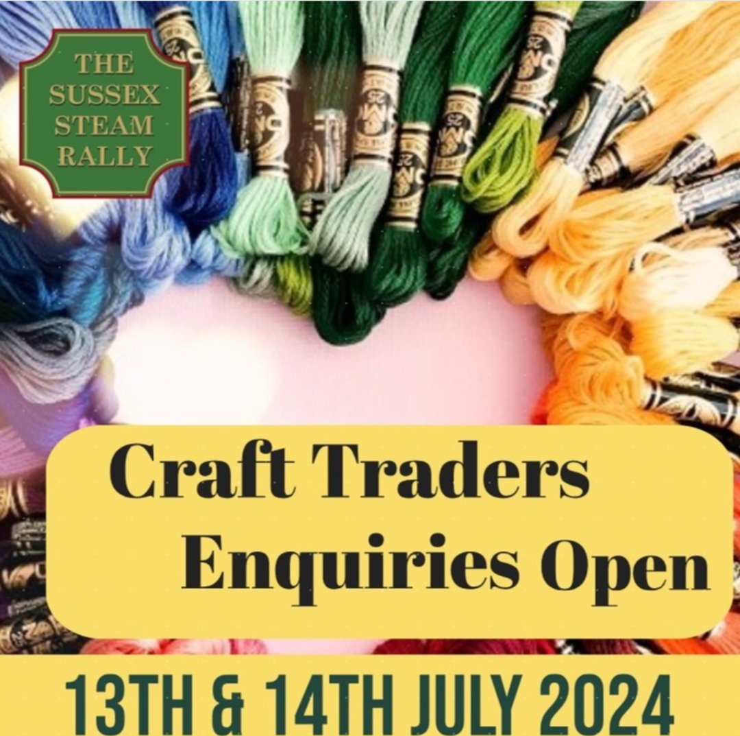 📣 Local makers and traders 📣 Applications for the Sussex Steam Rally are open! 📬 See our bio and click on the Trader link to apply. sussexsteamrally.co.uk/trader #sussexcrafts #sussexcraftshow #sussexcraft