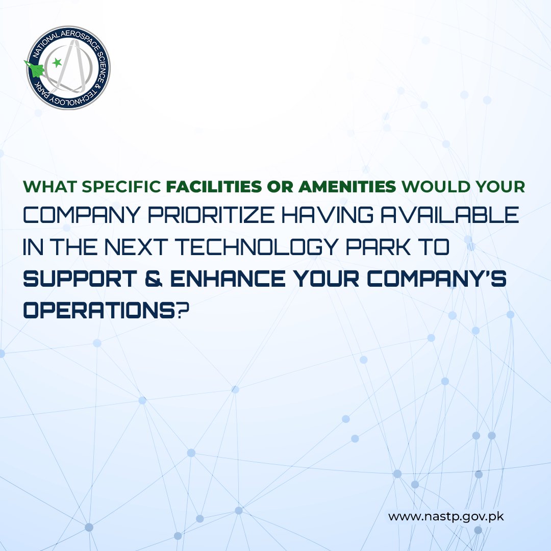 nastp_official's tweet photo. Unlock success in our next tech park! Tell us: What facilities would supercharge your company's game?
#TechInnovation #FutureGrowth #CommunityVoice #NextDestination #aerospaceinnovation #InnovationJourney #excitingtimesahead #techrevolution #InnovationUnleashed #JanuaryTechFest https://t.co/bZkBAtjPsd