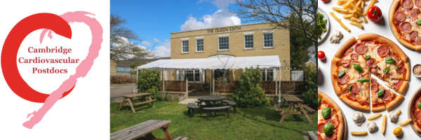 Calling #postdocs - meet us TODAY, 5:30pm, the Queen Edith pub, Wulfston Way Cambridge. Free pizza and rosemary fries 😋 and a chance to meet others with an interest in cardiovascular research. cardiovascular.cam.ac.uk/directory/netw…