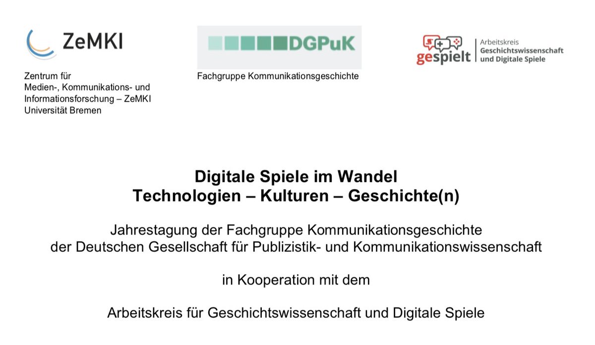 🎮 Startschuss für die diesjährige FG-Tagung: Zum Thema “Digitale Spiele im Wandel“ erwarten uns heute viele spannende Vorträge💡