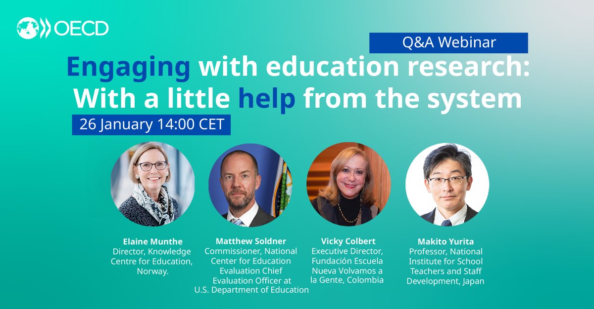 TOMORROW
Engaging with education research: With a little help from the system

🗓️ 26 January 2024
⏰ 14:00 CET

Don't miss our webinar about how research shapes education policies and practice.
Register here➡️ bit.ly/3SnIR4C