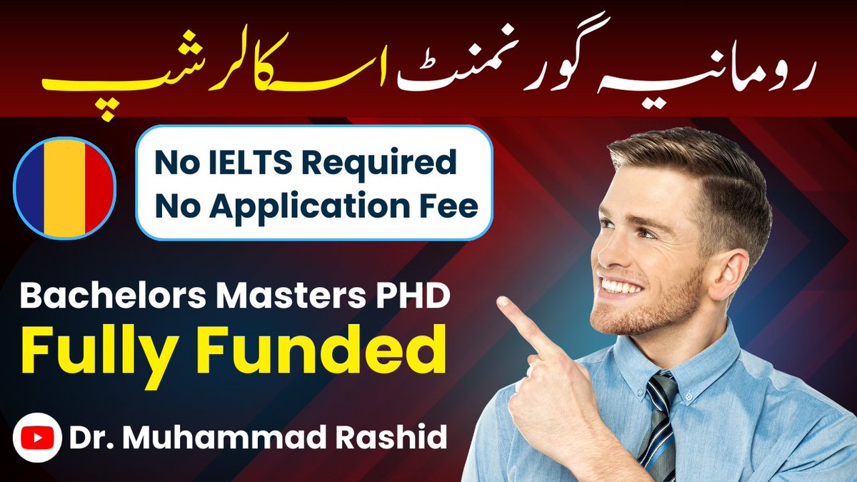 dr_rashid_malik's tweet photo. Fully Funded Scholarships for Bachelors Masters and PhD by Romania Government Scholarship 🇷🇴 Details given below:
https://t.co/LkvWqwBPns
#Scholarships #FullyFundedScholarships #romania #StudyinRomania #StudyinEurope https://t.co/Oozk62LJ2t