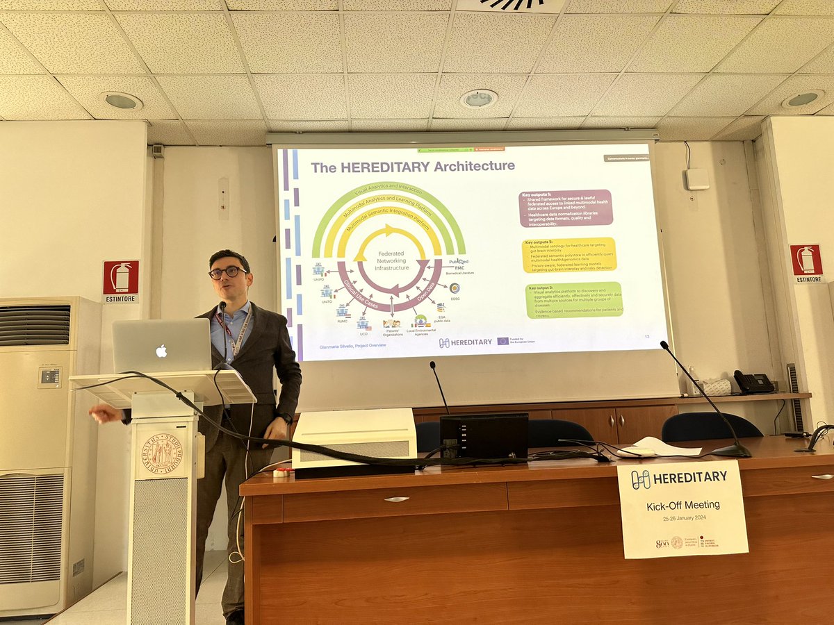 IIIA Hub (@iiia_unipd) on Twitter photo Kickoff of the #hereditary EU project coordinated by @giansilv at <a href="/UniPadova/">Università di Padova</a>. HEREDITARY will explore the gut-brain interplay, by leveraging semantic and federated data integration and advance analytics, to identify new risks factors and treatment responses Kickoff of the #hereditary EU project coordinated by @giansilv at <a href="/UniPadova/">Università di Padova</a>. HEREDITARY will explore the gut-brain interplay, by leveraging semantic and federated data integration and advance analytics, to identify new risks factors and treatment responses