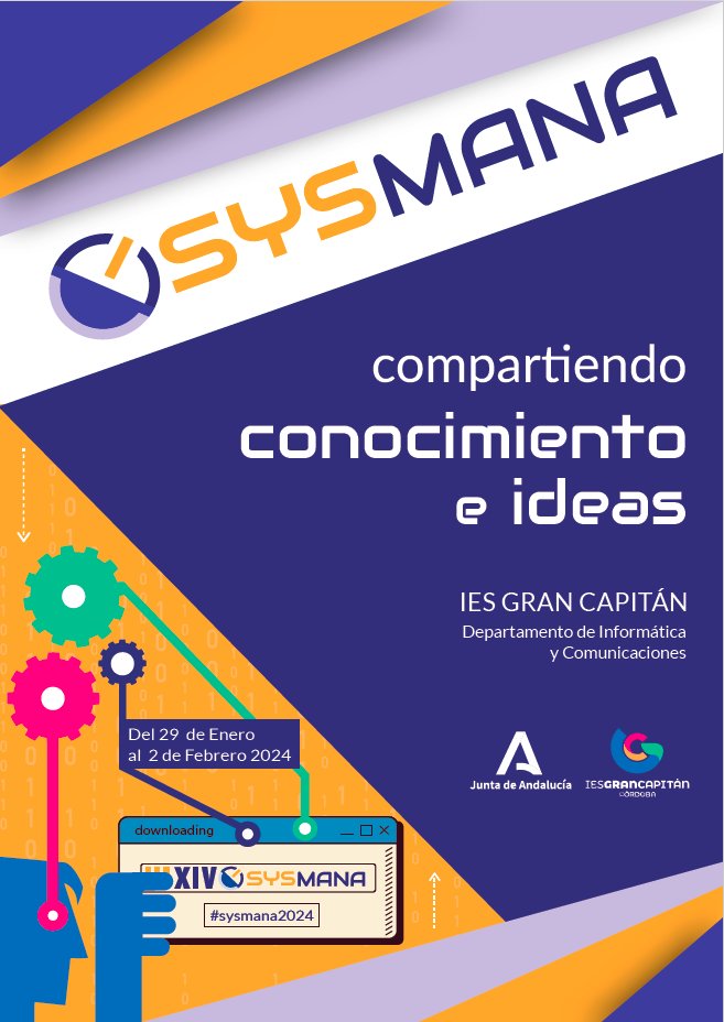 it_grancapitan's tweet photo. 💻Del 29 de Enero al 02 de Febrero celebraremos nuestra XIV #Sysmana donde nuestro alumnado participará en numerosas actividades gracias a la colaboración de profesionales del sector de la Informática.
📋Mira el programa de esta edición https://t.co/sq5q1JmbLY https://t.co/tOe7RaOW4G