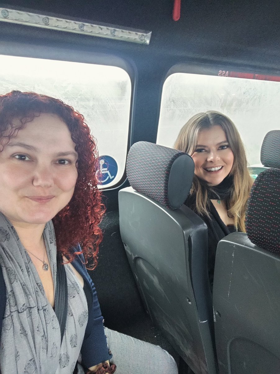 On route to #Bett2024 pretending to be cool kids at the back of the bus. #Arewethereyet