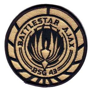 TheSciFiGeeks's tweet photo. Featured #Embroidered #Cosplay #Emblem #Patch:  Battlestar Galactica – Battlestar Ajax BSG-43 (Gold Fabric) 3.5″ Patch https://t.co/Hlla4dutdK https://t.co/bsgkG9KRbo