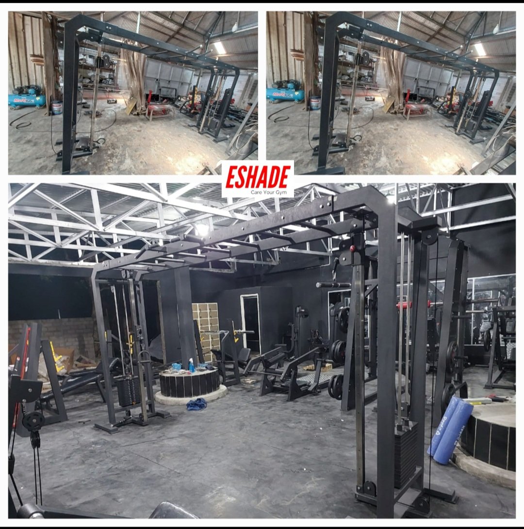 Cable Crossover dengan monkey bar.
Barang baru.
Besi 2.8mm.
Cat powder coating.
Aksesori import standard. 

 Alamat Showroom Eshade Pertokoan Mangga Dua Blok B10 No. 9  Jl. Jagir Wonokromo 100 
SURABAYAmaps.app.goo.gl/qduV2X1MdQAxxP…