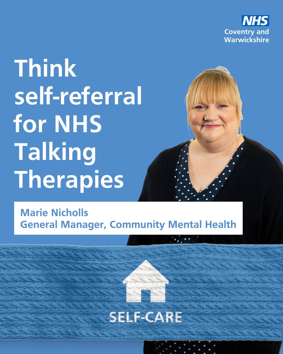 Did you know you can refer yourself into NHS Talking Therapies this Winter? This free service provides therapists and counsellors that can offer you proven and effective ways to help you self-manage symptoms. Visit talkingtherapies.covwarkpt.nhs.uk or call 02476671090. @CWPTTalkTherapy