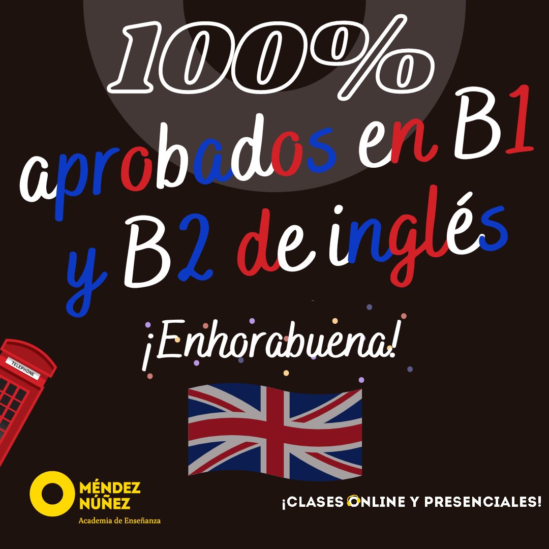 Todos nuestros alumnos de 𝐁𝟏 y 𝐁𝟐 de inglés que se presentaron a 𝐞𝐱𝐚𝐦𝐞𝐧 en octubre y noviembre han aprobado 👏👏🎉🎉
Si tú también quieres obtener tu título 👉 apúntate a nuestros cursos de inglés o francés que comienzan en febrero.

academiamn.com/cursos-idiomas…