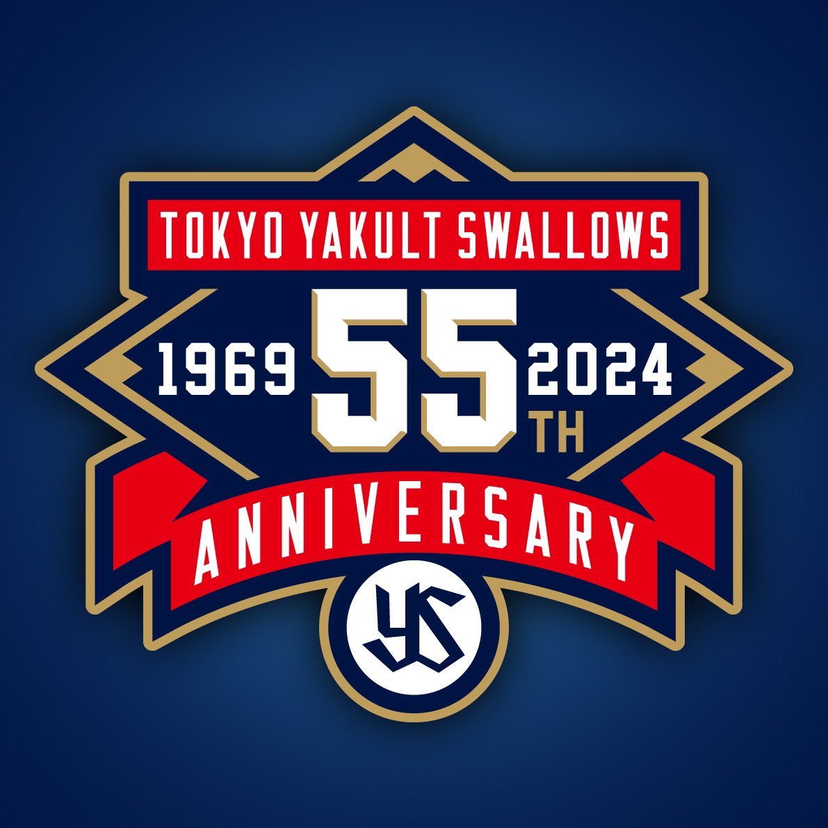 東京ヤクルトスワローズ、55周年ロゴのデザインをさせていただきました。