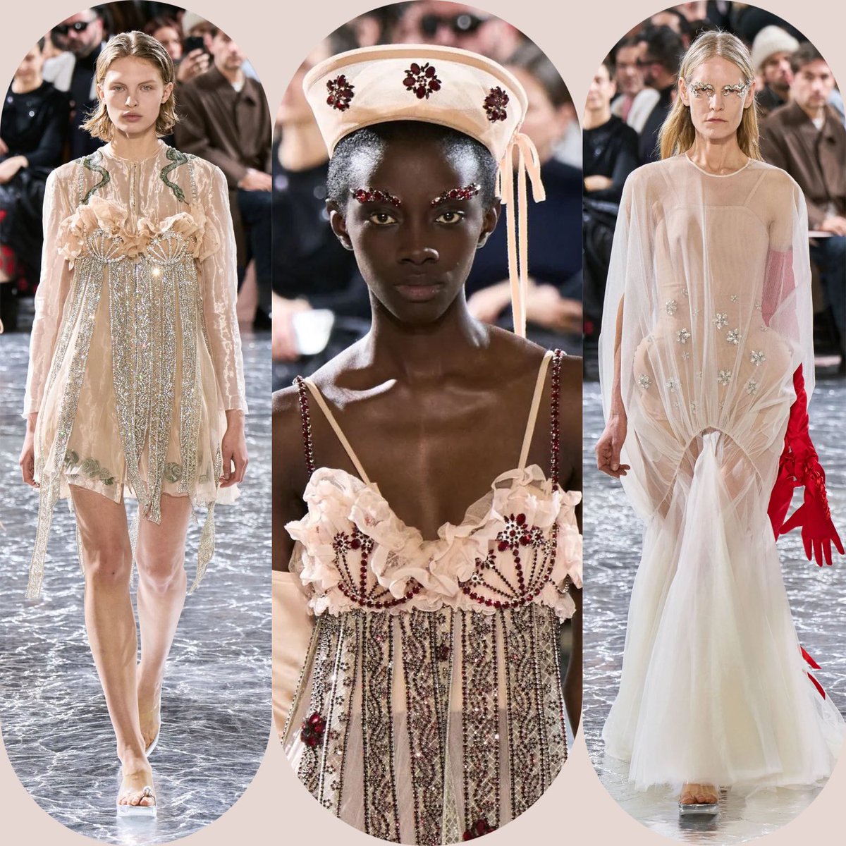 Jean Paul Gaultier Haute Couture Spring Summer 2024 – collection by Simone Rocha. 
Story by Eleonora de Gray, Editor-in-Chief of @runwaymagazine runwaymagazines.com/jean-paul-gaul…
 #JeanPaulGaultier #JPGFashion #JPGHauteCouture #SimoneRocha #Runway  #PFW  #EleonoradeGray #RunwayMagazine