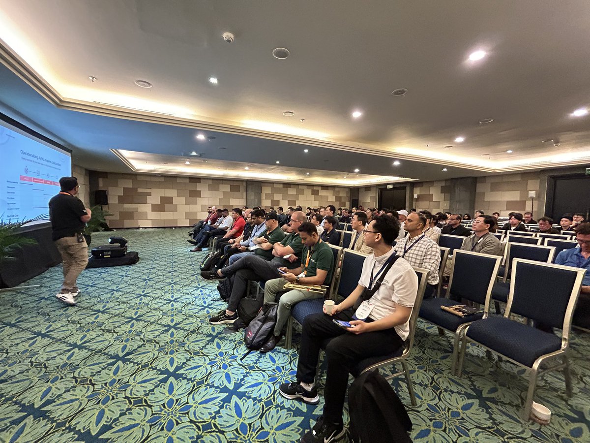rossbrigoli's tweet photo. Had an amazing experience delivering a talk about #mlops at the Red Hat One conference in Bali this week! The engaged audience made it an unforgettable experience. #RedHatOne #MachineLearning #ArtificialIntelligence https://t.co/39Ep63UDpb