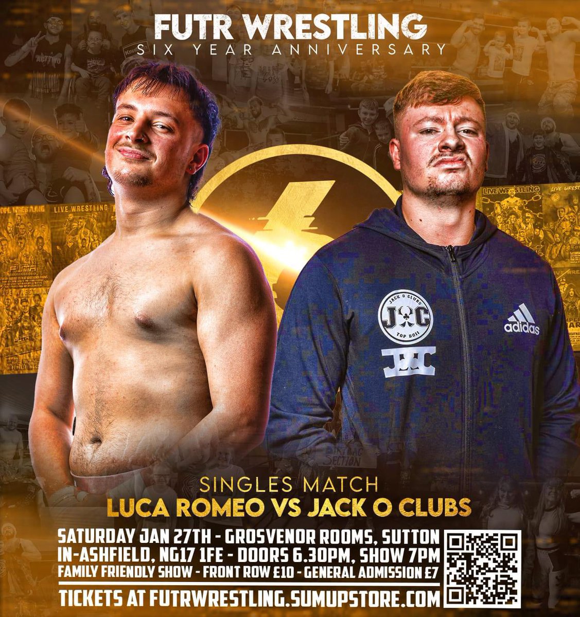 With @FutrWrestling’s 6th anniversary show coming up this weekend, let’s raise the roof with back to back sell outs!

There’s just a few tickets left!

Get em’ whilst they’re hot! 

futrwrestling.sumupstore.com