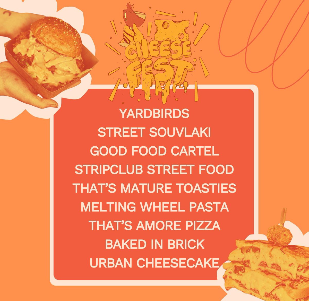 YOUR CHEESE FEST 2024 LINE UP! 🧀

We can’t wait for the 23rd March to celebrate all things cheese 🙌 get your tickets below 👇 

designmynight.com/birmingham/bar…