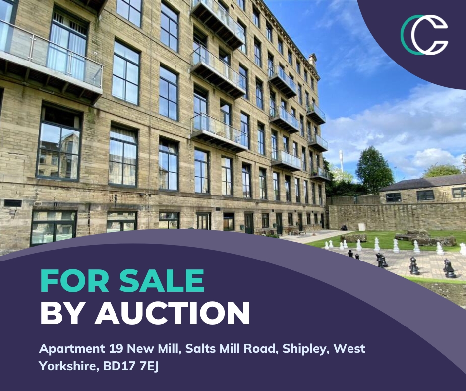 FOR SALE BY AUCTION: Apartment 19 New Mill, Salts Mill Road, Shipley, West Yorkshire, BD17 7EJ  rb.gy/2y1nsp

A 2 Bed Apartment in the Victoria Mills Complex. Ideal for owner occupiers and #investors.  

#forsale #property #propertyauctions #auction  #westyorkshire