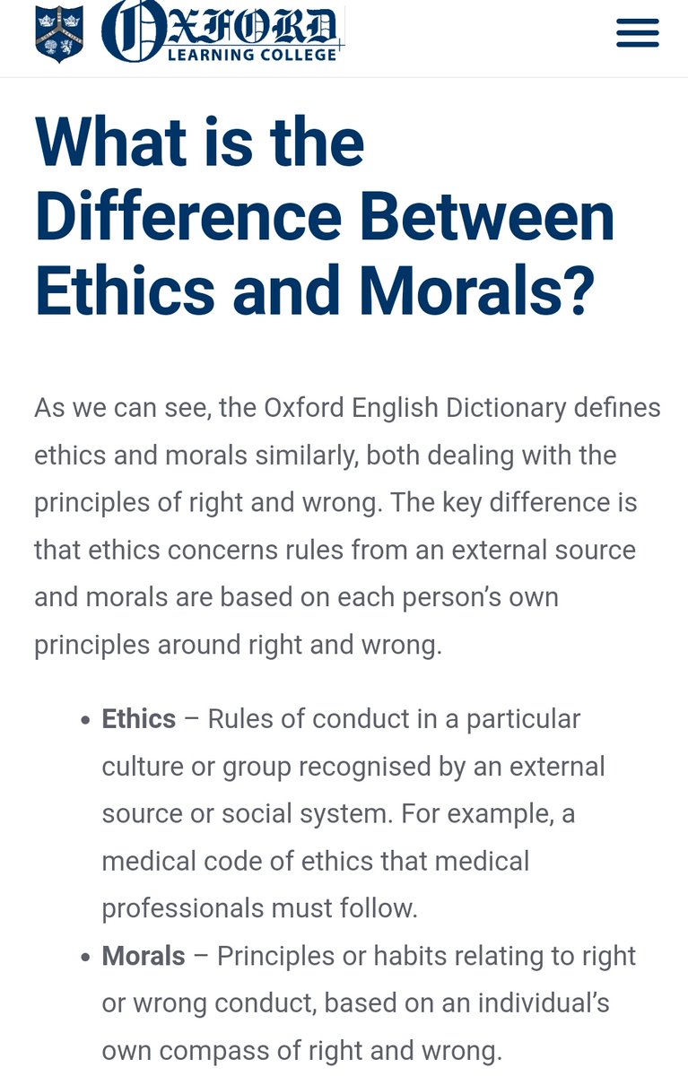 azmanrishad's tweet photo. @sentimenpositif @mfatahilahakbar Thank you mas for sharing that. Menarik kalau ditarik scr etimologis. Monggo mas kalau ini sumber saya. Ketika ngomongin etika menurut saya ya code of conduct. Makanya ada kode etik advokat, dokter, dll. Sdngkn kalau kita ngomongin kebiasaan dll menurut saya lebih masuk ke etiket https://t.co/vbHLvQgcVM