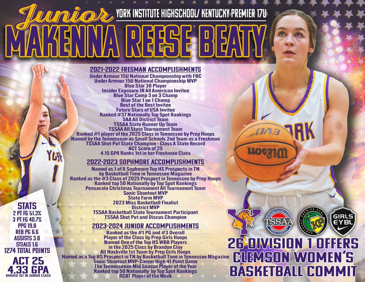 York Dragonettes (@yorkdragonettes) on Twitter photo <a href="/reesebeaty1/">Reese Beaty</a> deserves serious consideration for Class 2A TN Miss Basketball. She is a great representative of the <a href="/YorkDragonettes/">York Dragonettes</a> program, her Family, York Institute and her Community both on, and off the court.
🟣🐉🏀🐉🟡
#DragonetteNation <a href="/reesebeaty1/">Reese Beaty</a> deserves serious consideration for Class 2A TN Miss Basketball. She is a great representative of the <a href="/YorkDragonettes/">York Dragonettes</a> program, her Family, York Institute and her Community both on, and off the court.
🟣🐉🏀🐉🟡
#DragonetteNation