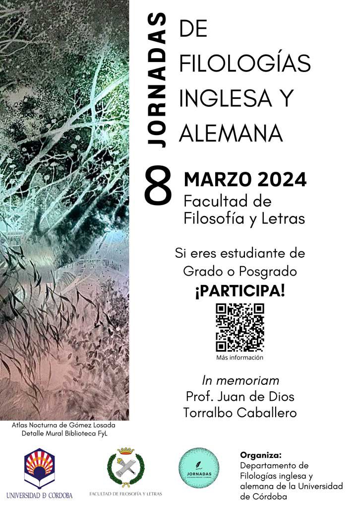 JornadasUCO_FIA's tweet photo. ¡Vuelven las Jornadas de Filología Inglesa y Alemana a nuestra facultad! En memoria del queridísimo Prof. Juan de Dios Torralbo Caballero https://t.co/nQa0ob68pB