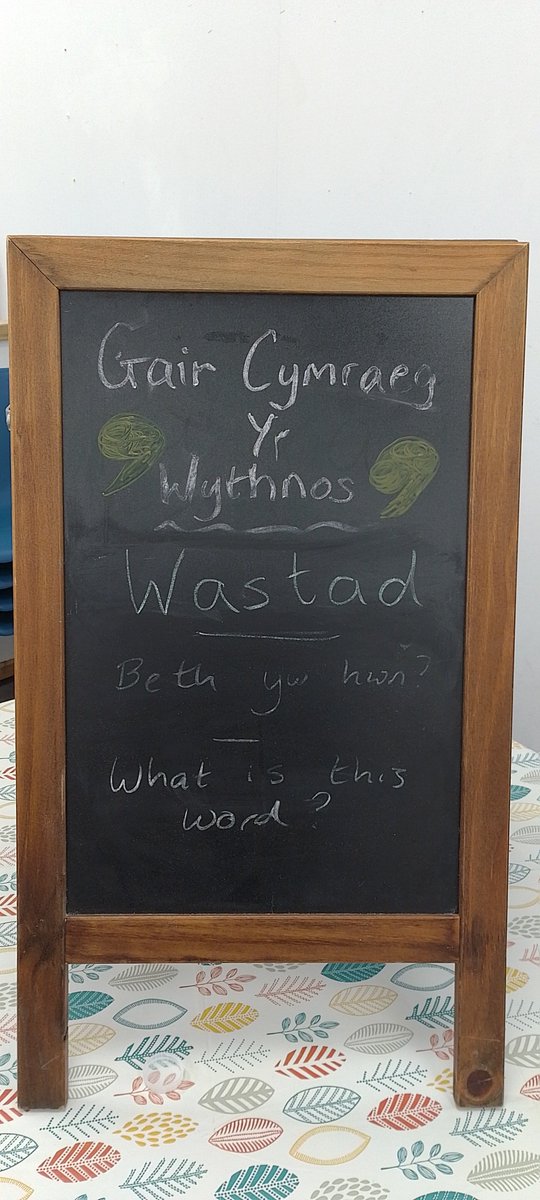 Bore da @CymraegDoctor. Fedrwch chi egluro y gair 'wastad'? Diolch yn fawr!
Diolch o galon i Mei @menterbangor a @Wild_Elements am y cyfle i siarad efo llawer o siaradwyr #Cymraeg ar ddydd Mawrth ym Mangor.
#Bangor #GwreiddiauGwyllt @WardenCadair @AnturAelhaearn #yagym