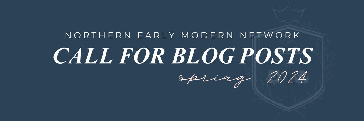 ELouiseAustin's tweet photo. Excited to announce @nemnetwork_  Spring call for blog posts!

We are welcoming blog posts around 600 words and can be on any topic/area of the early modern period.
Find out about our submission guidelines and how to submit at:  https://t.co/Q2YoniRuDF 

Deadline: 23rd Feb https://t.co/u4I7gl0xik