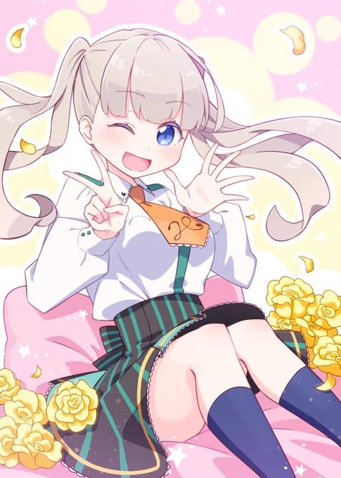 ららマジ7周年おめでと～!こちらは冬コミで出た合同誌に寄稿させていただいた亜里砂先輩のイラストです。
