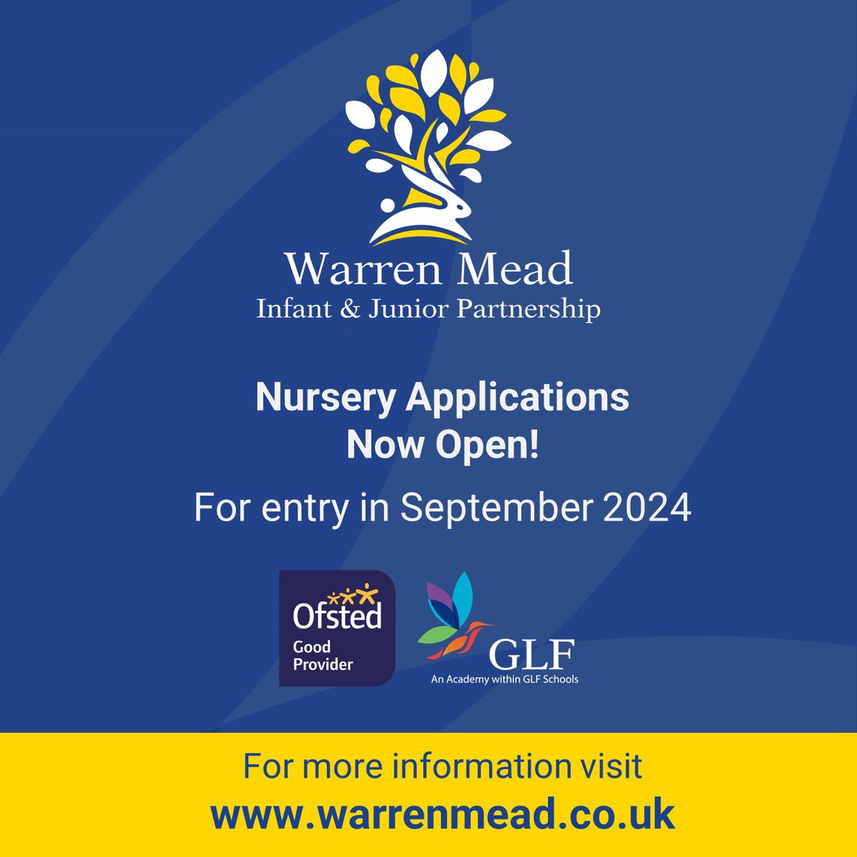 Application to our wonderful Warren Mead Nursery are now open! Our nursery is a key part of our school. We provide a safe and secure setting for children, allowing them to develop a love of learning! If you would like a tour of the nursery and school, please contact us📞