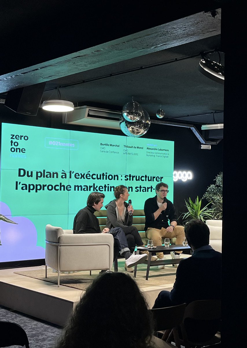 H7 (@h7lyon) on Twitter photo 🔴 Du plan à l'exécution : structurer l'approche marketing en start-up.
Retour d'expérience de <a href="/bertille_M/">bertille Marchal</a>, CMO de <a href="/GensDeConfiance/">Gens de Confiance</a> et Thibault de Morel, CMO chez <a href="/Lepermislibre/">lePERMISLIBRE</a> 🎤
#021nantes 🔴 Du plan à l'exécution : structurer l'approche marketing en start-up.
Retour d'expérience de <a href="/bertille_M/">bertille Marchal</a>, CMO de <a href="/GensDeConfiance/">Gens de Confiance</a> et Thibault de Morel, CMO chez <a href="/Lepermislibre/">lePERMISLIBRE</a> 🎤
#021nantes