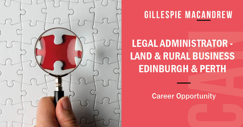 Would you describe yourself as a strong team player with the ability to manage a varied workload? Gillespie Macandrew is recruiting for full time Legal Administrators to join our market-leading Land & Rural Business Team in our Edinburgh and Perth offices. ow.ly/zNGV50QujiI