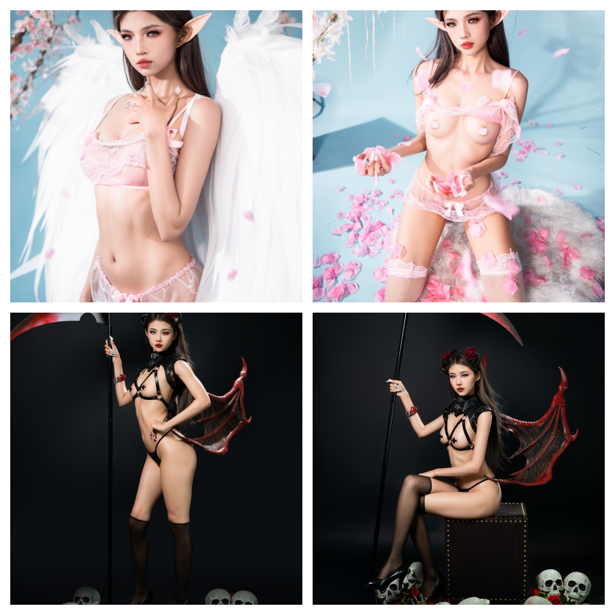 add my wechat to get more photo for free.#dark angel#white angel😘