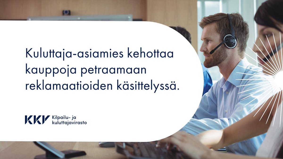 kkv_uutiset's tweet photo. Kuluttaja-asiamies kehottaa kaupan alaa varmistamaan, että kuluttajansuojalain velvoitteet on otettu huomioon virhetilanteita koskevien reklamaatioiden käsittelyssä. 
🔗https://t.co/KerYR5uiOT 
#asiakaspalvelu #kauppa #kuluttajansuoja https://t.co/wE0MRekc9a