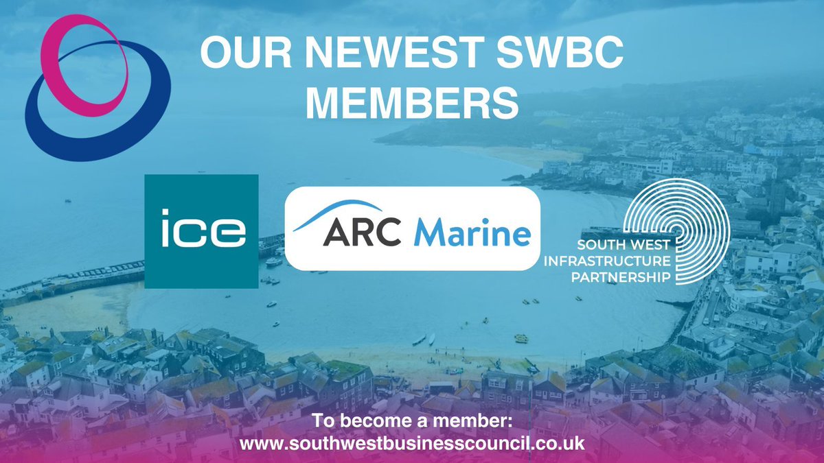 We are delighted to introduce three new additions to our member network. Welcome to <a href="/ICE_engineers/">ICE</a> <a href="/SWIPartnership/">South West Infrastructure Partnership (SWIP)</a> &amp; <a href="/arc_marine/">ARC Marine</a>. 🌟

Join our community and explore our membership packages here: buff.ly/3u5uskr 
#NewMembers