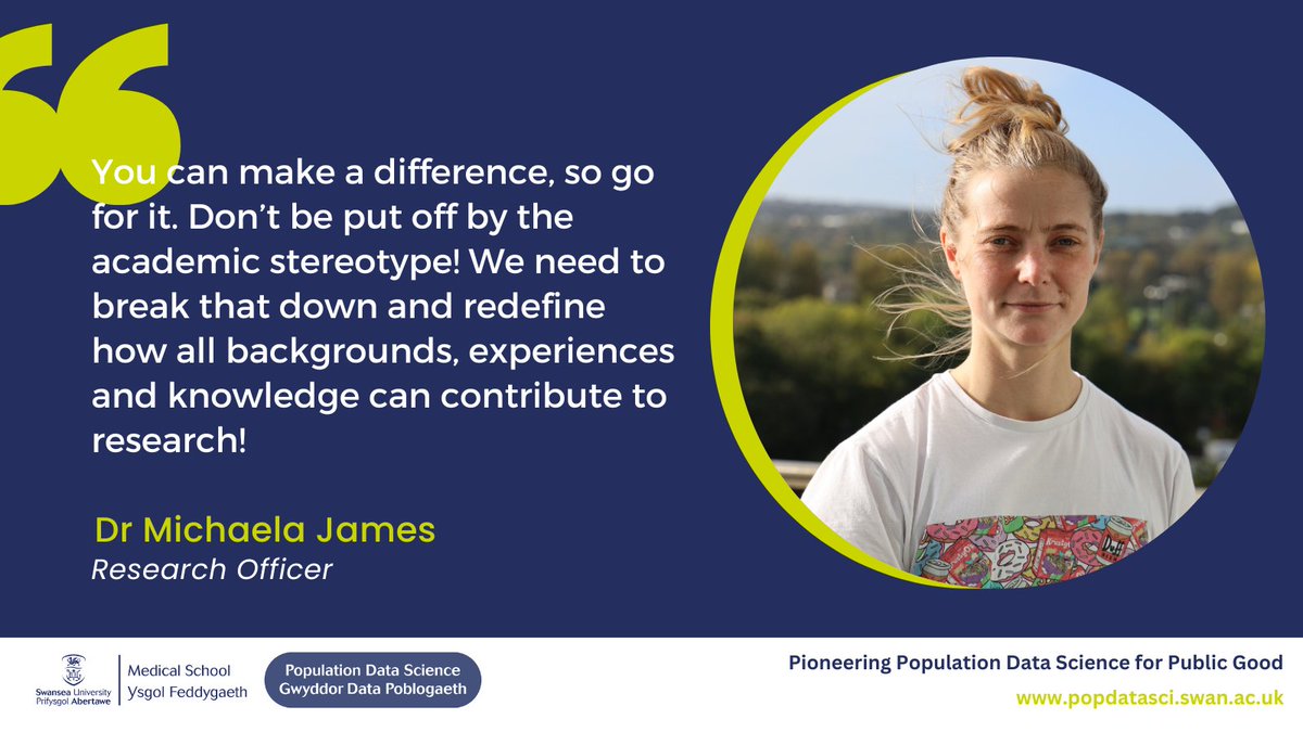 Population Data Science at Swansea University (@popdatasci_su) on Twitter photo 🆕Blog series - My Journey Into Research📚
Researcher: Dr Michaela James, <a href="/MickeyLJ/">Dr Michaela James</a>, Research Officer, @NCPHWR_Wales @adr_wales <a href="/SwanseaUni/">Swansea University</a>
Get to know Michaela and read about her inspirational journey into research👉popdatasci.swan.ac.uk/my-journey-int… 🆕Blog series - My Journey Into Research📚
Researcher: Dr Michaela James, <a href="/MickeyLJ/">Dr Michaela James</a>, Research Officer, @NCPHWR_Wales @adr_wales <a href="/SwanseaUni/">Swansea University</a>
Get to know Michaela and read about her inspirational journey into research👉popdatasci.swan.ac.uk/my-journey-int…