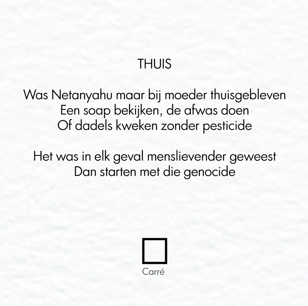 carrecartoons's tweet photo. #gedichtendag #thuis #gedicht #Netanyahu https://t.co/OKjVDE93m8