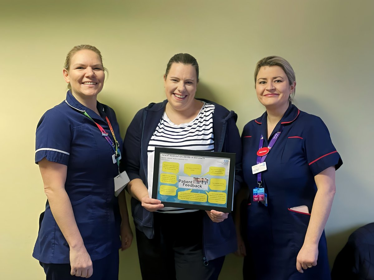 Congratulations to Midwife Sara Fox from the Mallory Community Team, who received a Patient Recognition Award today for all the wonderful patient feedback she's received! 👏 @sueburtonDCN @Leic_hospital @HoggJulie @UHLKerryJ