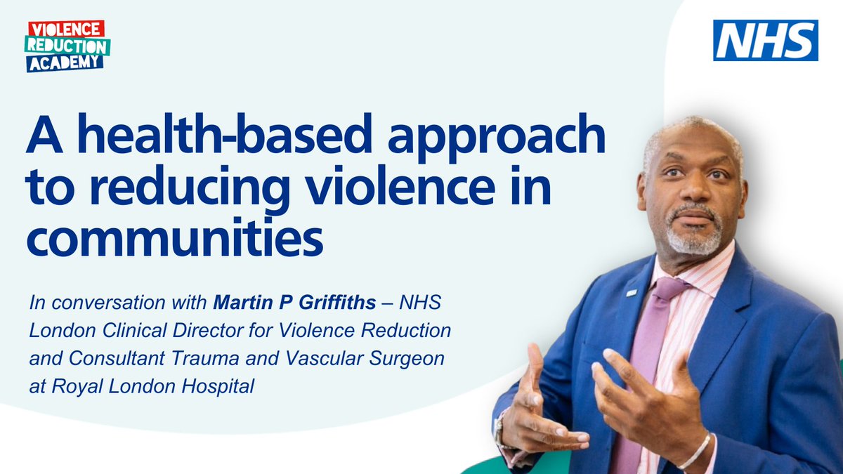 Calling all health professionals! Check out our online event with @martinpgriff and NHS violence reduction experts to learn how you can play a role in the prevention and reduction of violence in London's communities. 🗓️ 1 Feb, 11am-12.30pm Sign up at events.england.nhs.uk/events/violenc…