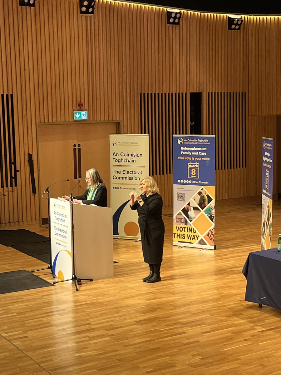 Our Chair Ms Justice Marie Baker kicks off the referendum information campaign at TU Dublin this morning #8MarRef #YourVote #YourVoice <a href="/WeAreTUDublin/">TU Dublin / OT Baile Átha Cliath</a>