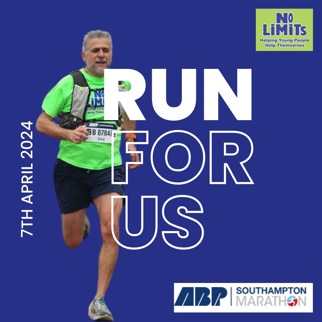 Looking for a new challenge? Run the ABP Southampton Marathon this April & raise money for No Limits! Our half price entry fee* includes training guides, a No Limits Running t-shirt or vest! Sign up: email fundraising@nolimitshelp.org.uk *minimum fundraising target £50
