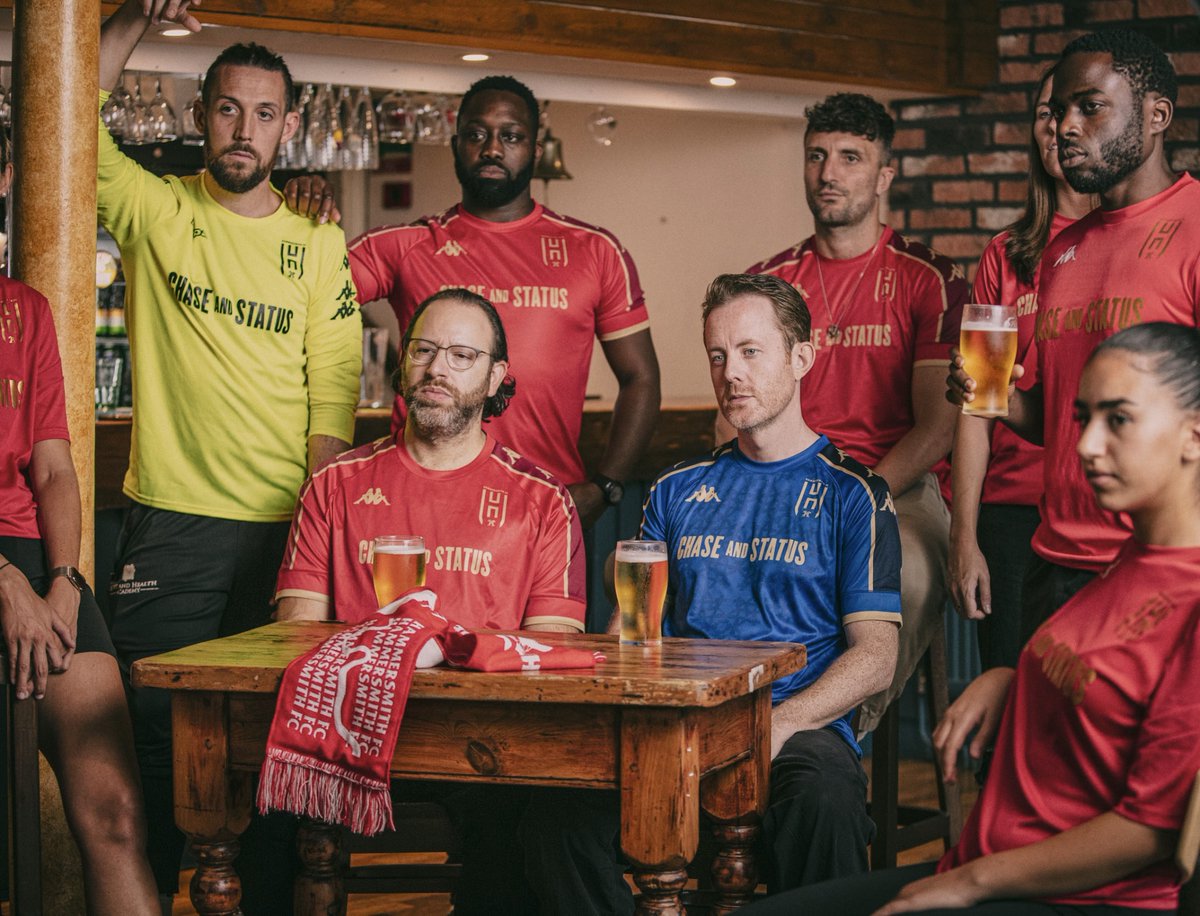 KappaTeamwearUK's tweet photo. Striking home and away kits for London’s @hammersmithfc with multi-platinum, award-winning @chaseandstatus as the proud Kit Sponsor.
Available at to order at https://t.co/5E5JKIROhe
#Kappa #ChaseAndStatus #HammersmithFC https://t.co/nVmEJWJ67o