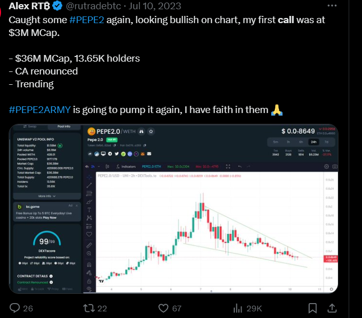 rutradebtc's tweet photo. I hate maths but I love counting Xs on my calls.

Here are some of my best calls which have transformed the lives of many and also caused pain for those who coped and jeeted at the time of buying. 

- $BAZED 71X 
- $BROCK 54X AND 4X 
- $X 21X 
- $PAAL 50X
- $BONK 22X
 - #PEPE2 12X 
- $SEND 10X
- $METAL 10X 
- $ATOR 8X 
- $RLB 8X 
- $NAKA 8X 
- $RIO 7X
- $PROPC 7X 
- $AVAX 6X 
- $DETF 6X
- $SOL 6X 
- #BONK2 6X
- $TAO 5X 
- $KUJI 5X 
- $KAS 5X 
- $HBOT 5X 
- $RNDR 4X 
- $BBOT 4X
- $STACK - 4X 
- $HOUSE 4X 
- $WTK 3X 
- $LINK 3X 
- $EGLD 3X 
- $FXI 3X 
- $XXX 3X 
- $FET 3X 
- $IMX 2X 
- $AKT 2X 
- $ATOM 2X 
- $DIONE 2X 
- $VRA 2X 

And many more, unable to recall them all.

Scared money doesn't make any money, so you better start taking chances and overcome that fear.  

I will tell you how to become rich: just follow me and be fearful when others are greedy, and be greedy when others are fearful.  

Bookmark this tweet, smash some likes and comments, follow me, and turn on notifications to never miss any life-changing updates in the future.