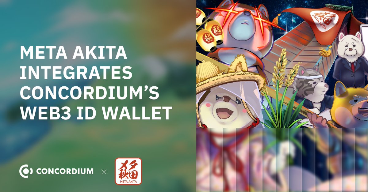 Concordium's tweet photo. 📣 Exciting News! 🐕 @MetaAkita & @concordium are joining forces to revolutionize the Akita dog community with #Web3 technology! 🚀🔐

🐾 Our partnership brings Concordium's Web3 ID Wallet to Meta Akita, enhancing privacy and security while celebrating Akita dogs. 
🔗 https://t.co/wN6H4413Tc

#MetaAkita #Concordium #BlockchainForGood #DigitalIdentity #AkitaDogs