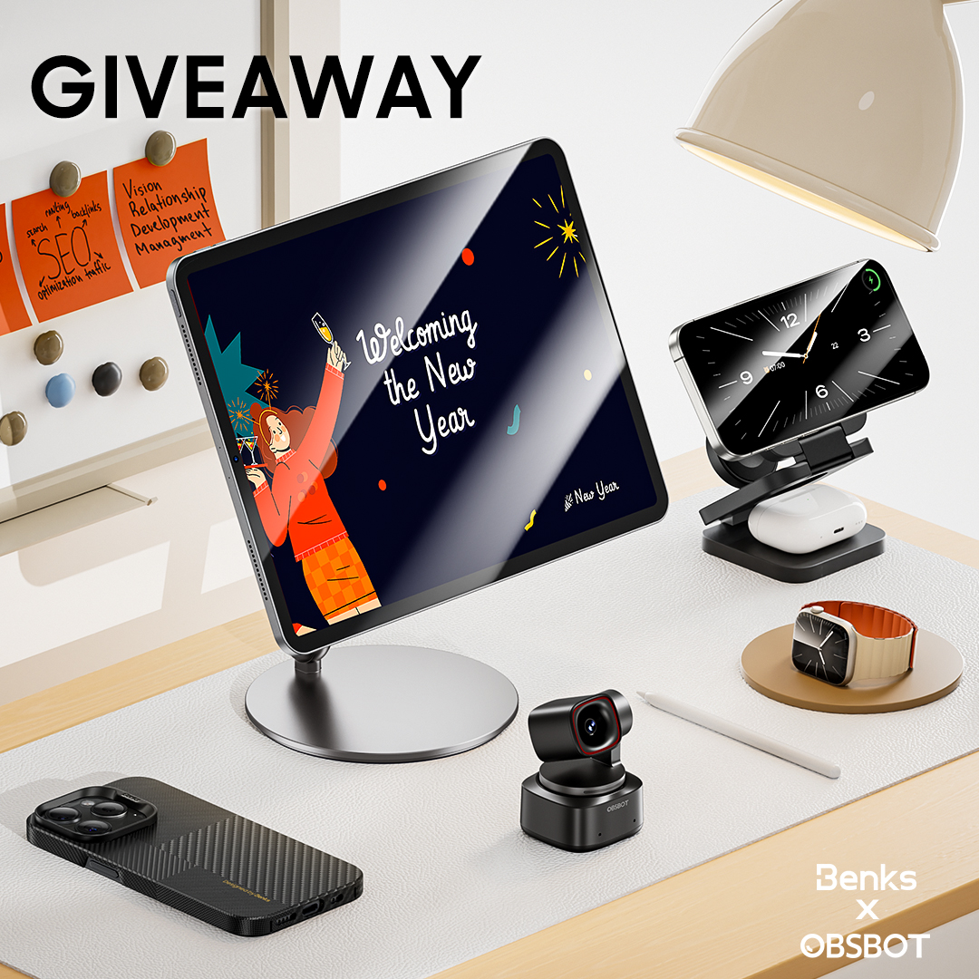 🚀 #Giveaway 🚀

Gear up for a tech-filled 2024 with <a href="/Benks_Official/">Benks</a>  and <a href="/OBSBOT_Official/">OBSBOT</a> ! 🌟 

- Follow <a href="/Benks_Official/">Benks</a> &amp; <a href="/OBSBOT_Official/">OBSBOT</a>
- Like &amp; RT
- Tag 2 friends (unlimited entries)

Open worldwide. Ends on Jan 31, 11:59pm PST. 
3 winners will be randomly chosen from IG